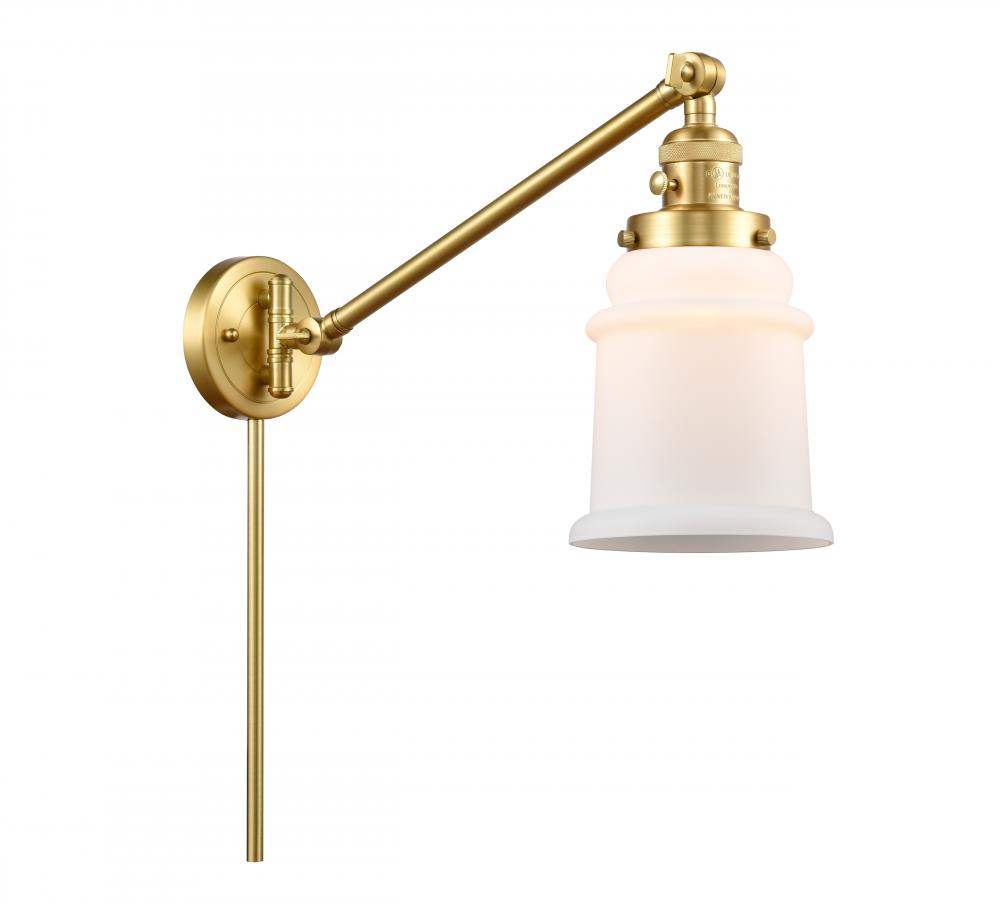 Canton - 1 Light - 8 inch - Satin Gold - Swing Arm