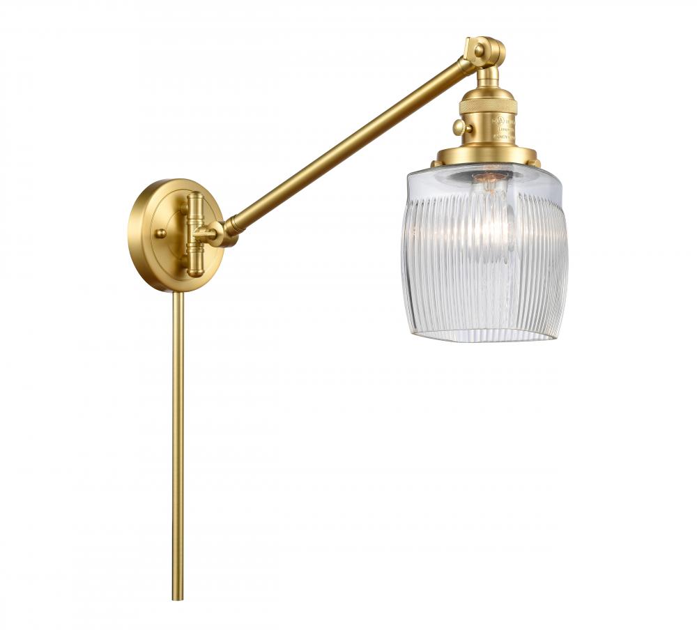 Colton - 1 Light - 8 inch - Satin Gold -Adjustable Swing Arm