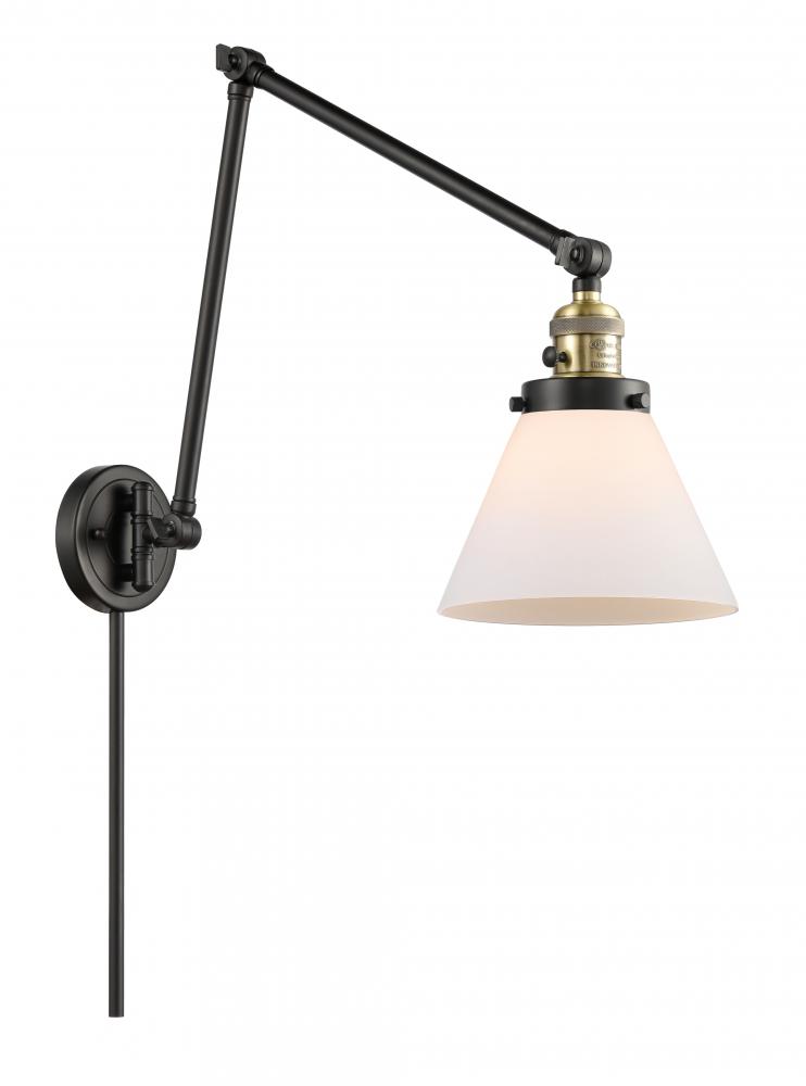 Cone - 1 Light - 8 inch - Black Antique Brass - Swing Arm