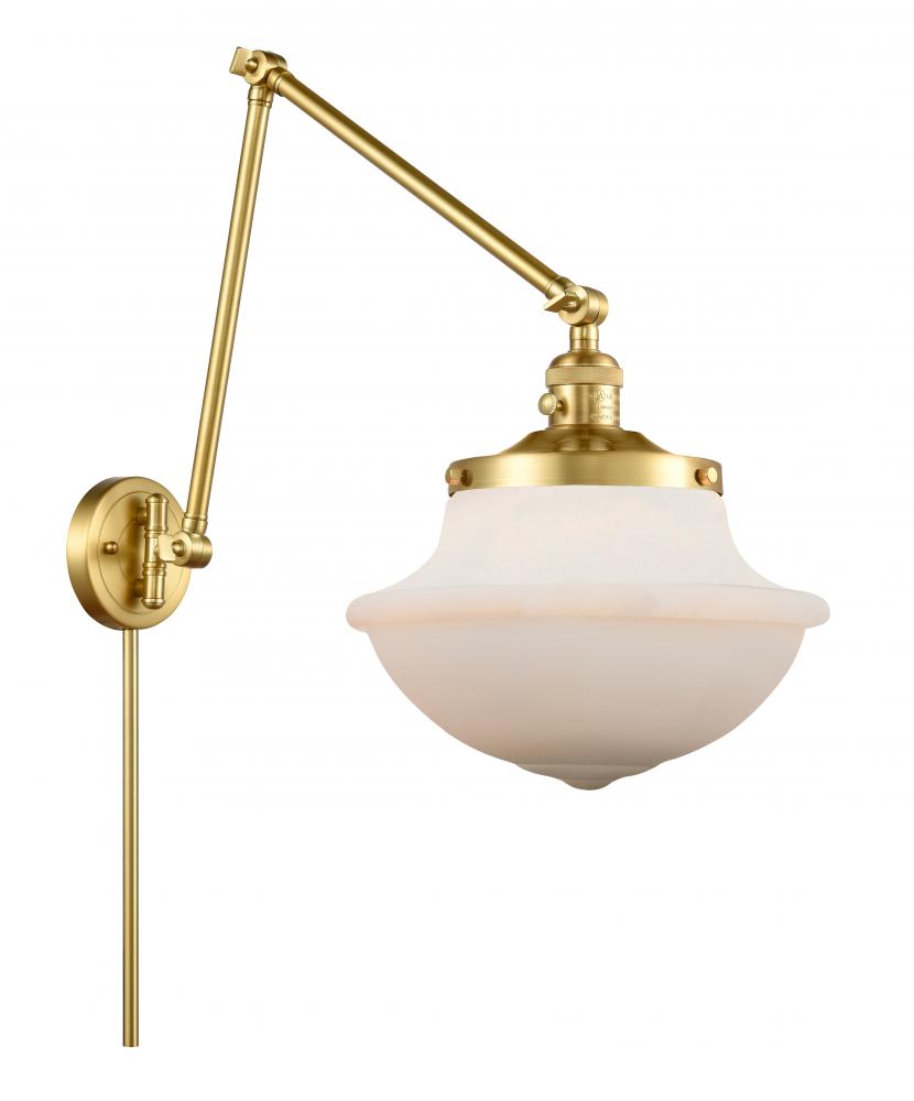 Oxford - 1 Light - 12 inch - Satin Gold - Swing Arm