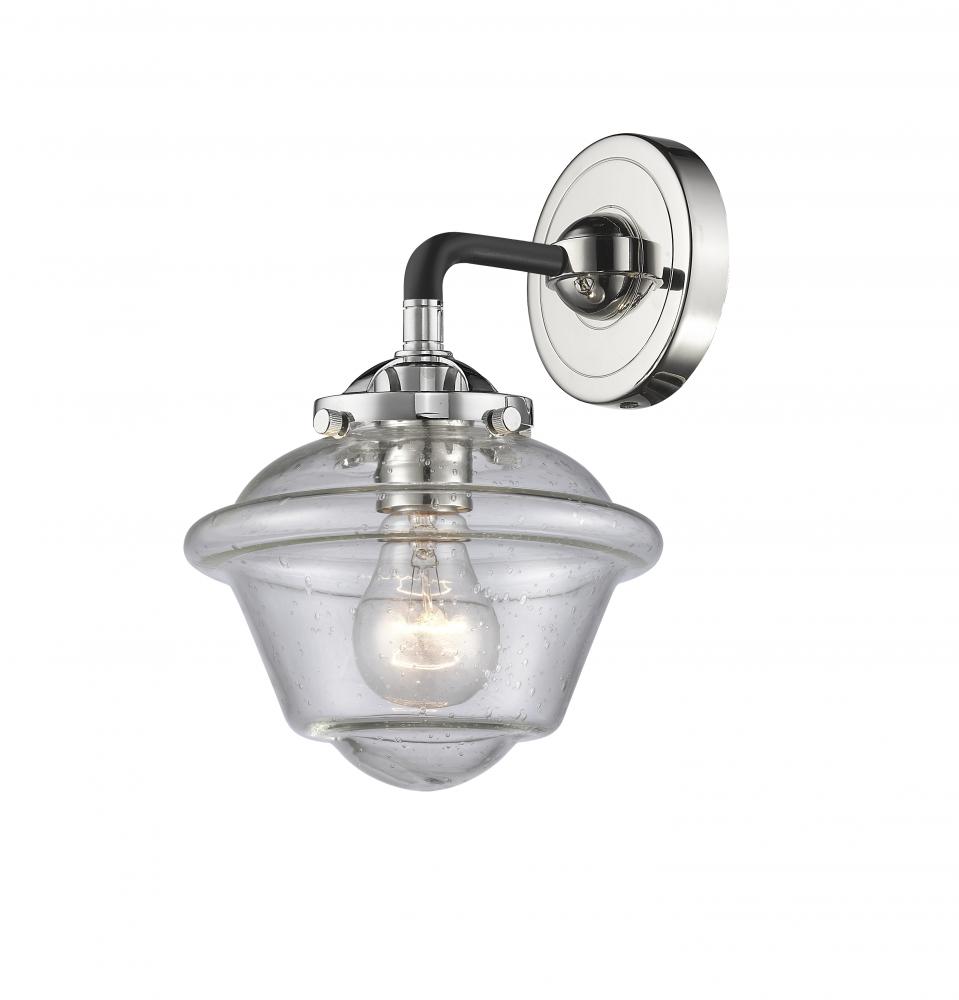 Oxford - 1 Light - 8 inch - Black Polished Nickel - Sconce