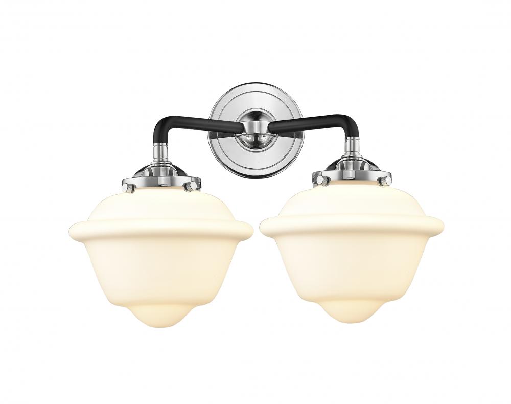 Oxford - 2 Light - 16 inch - Black Polished Nickel - Bath Vanity Light