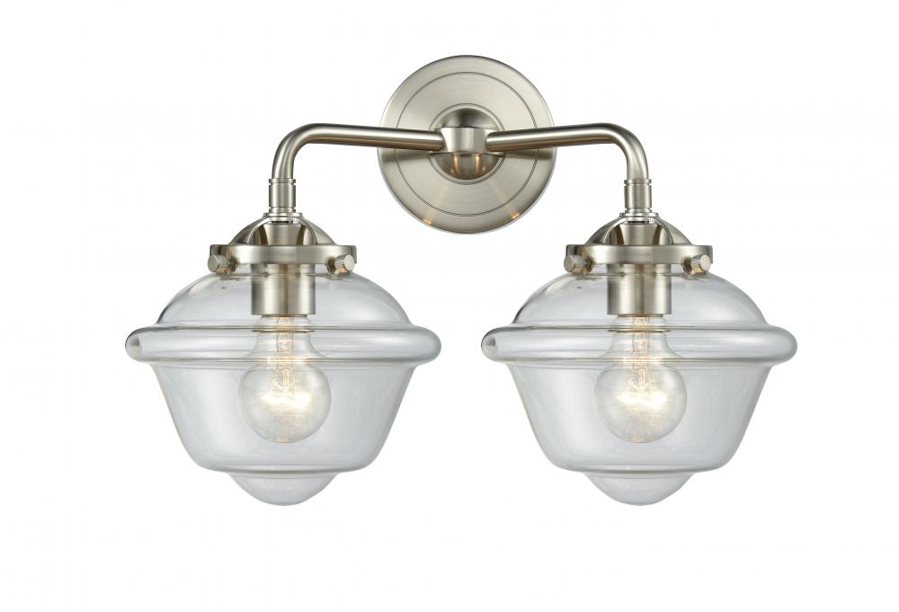 Oxford - 2 Light - 16 inch - Brushed Satin Nickel - Bath Vanity Light