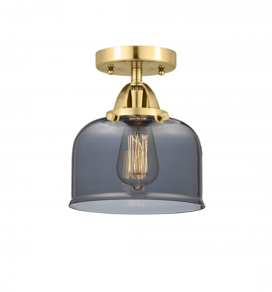 Bell - 1 Light - 8 inch - Satin Gold - Semi-Flush Mount