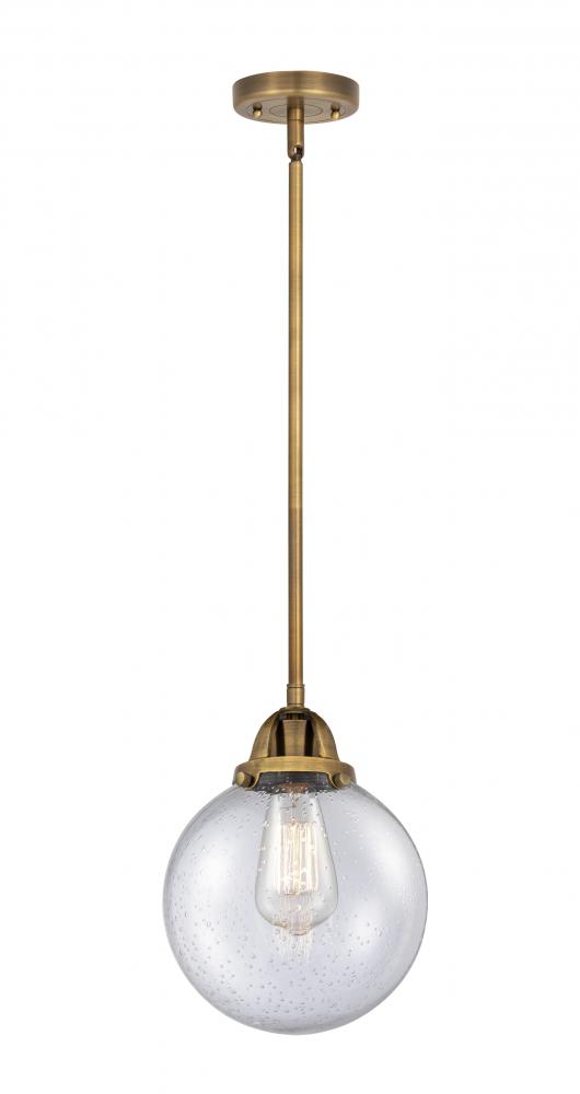 Beacon - 1 Light - 8 inch - Brushed Brass - Cord hung - Mini Pendant