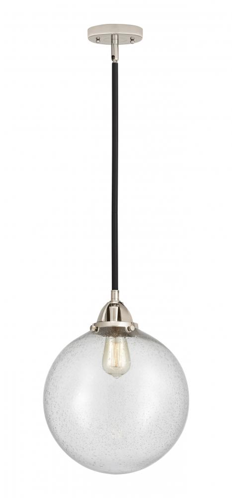 Beacon - 1 Light - 12 inch - Black Polished Nickel - Cord hung - Mini Pendant