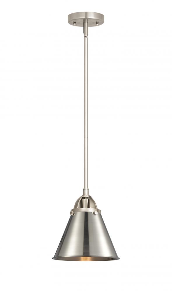 Appalachian - 1 Light - 8 inch - Brushed Satin Nickel - Cord hung - Mini Pendant