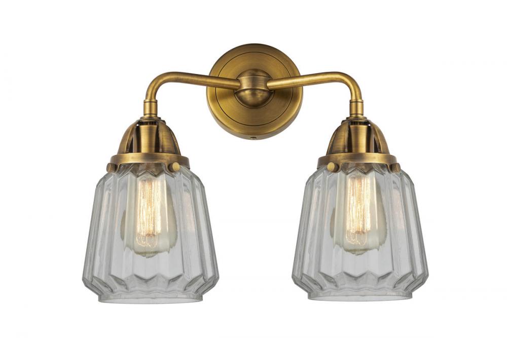 Chatham - 2 Light - 14 inch - Brushed Brass - Bath Vanity Light