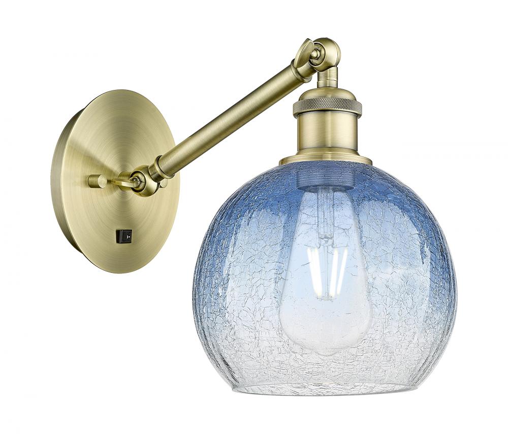 Brookhaven Globe - 1 Light - 8 inch - Antique Brass - Sconce