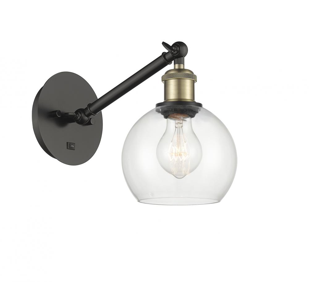 Athens - 1 Light - 6 inch - Black Antique Brass - Adjustable Sconce