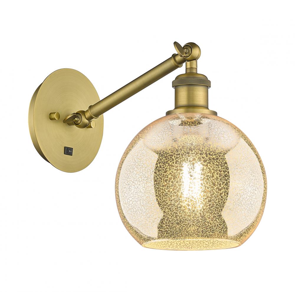 Athens - 1 Light - 8 inch - Brushed Brass - Adjustable Sconce