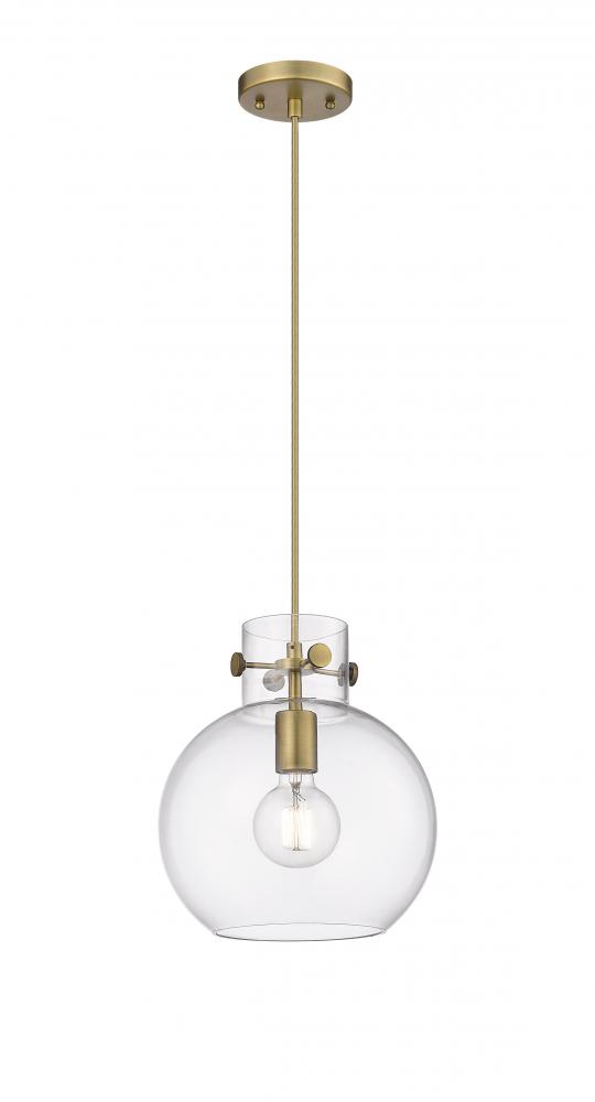 Newton Sphere - 1 Light - 10 inch - Brushed Brass - Cord hung - Pendant