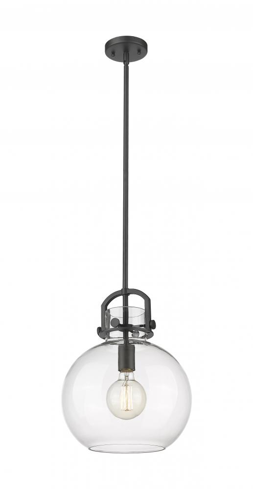 Newton Sphere - 1 Light - 12 inch - Matte Black - Mini Pendant