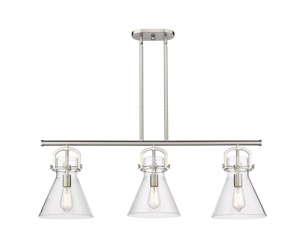 Newton Cone - 3 Light - 42 inch - Satin Nickel - Island Light