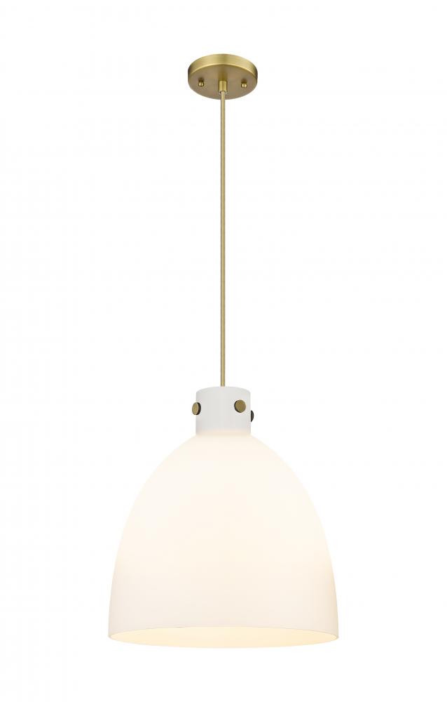 Newton Bell - 3 Light - 16 inch - Brushed Brass - Cord hung - Pendant