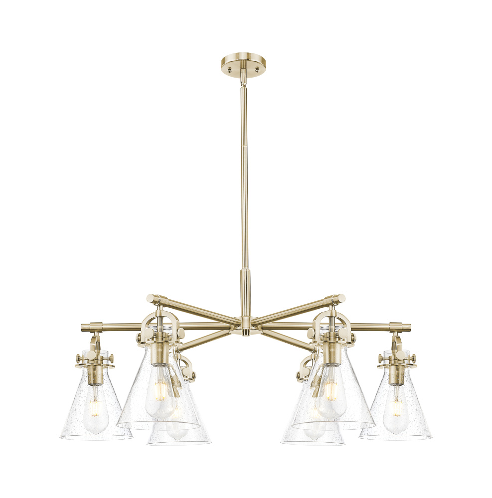 Newton Cone - 6 Light - 26 inch - Champagne Bronze - Chandelier