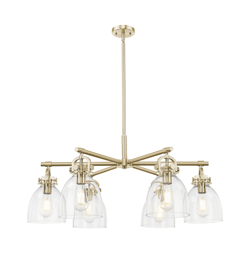 Newton Bell - 6 Light - 26 inch - Champagne Bronze - Chandelier