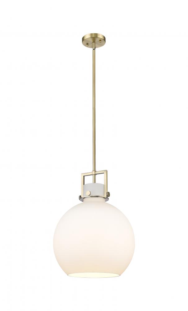 Newton Sphere - 1 Light - 14 inch - Brushed Brass - Pendant