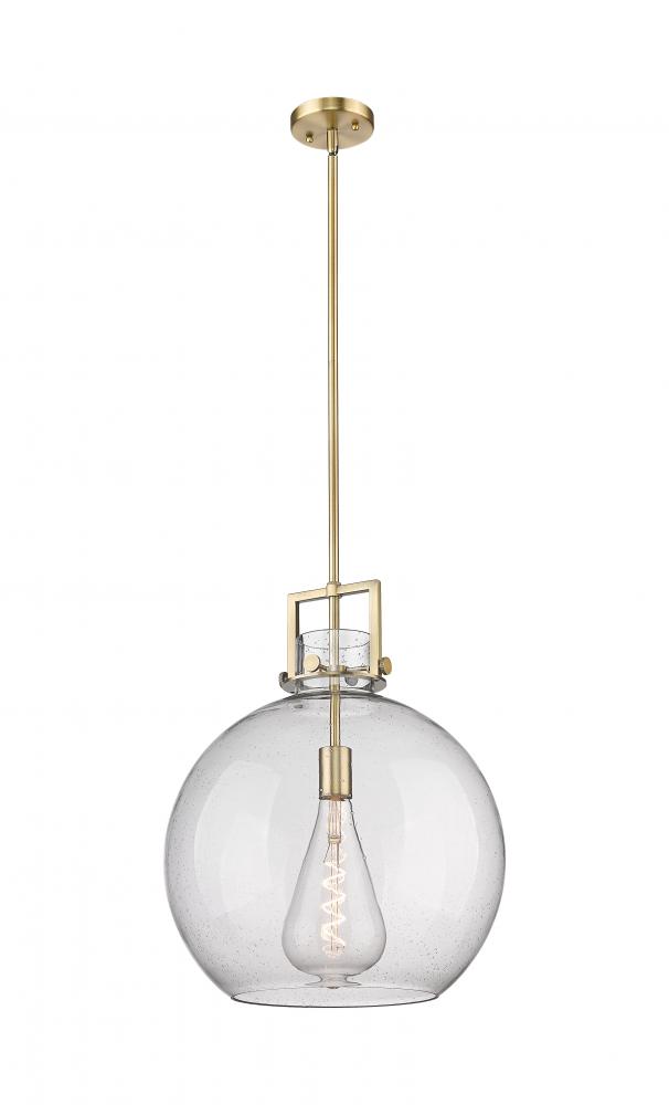 Newton Sphere - 1 Light - 16 inch - Brushed Brass - Pendant