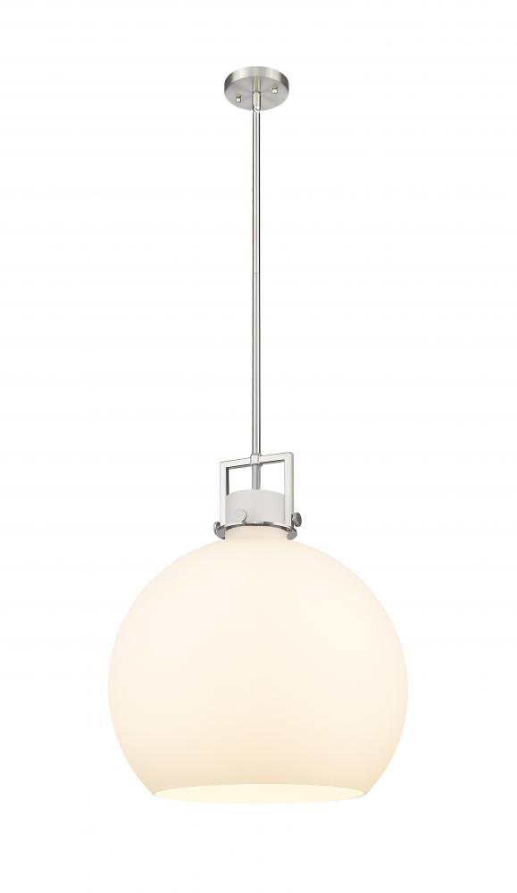 Newton Sphere - 1 Light - 18 inch - Satin Nickel - Pendant