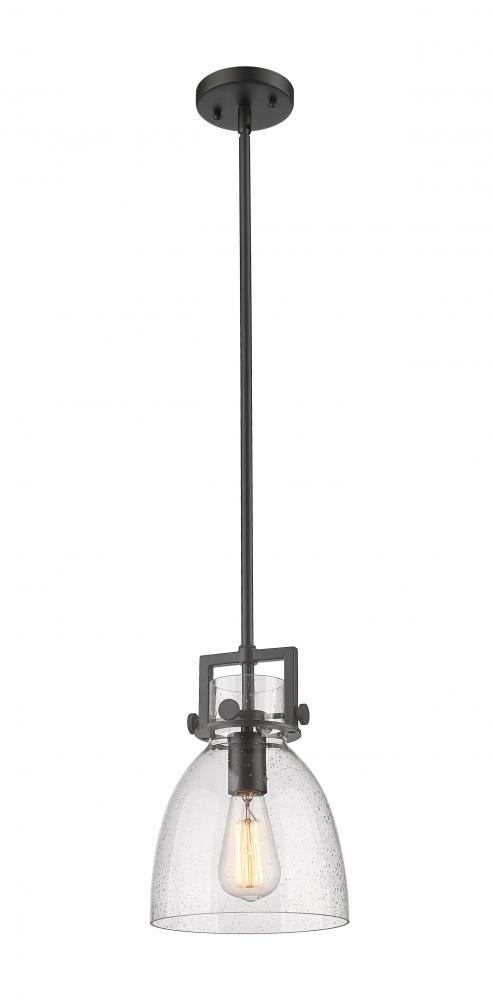 Newton Bell - 1 Light - 8 inch - Matte Black - Mini Pendant