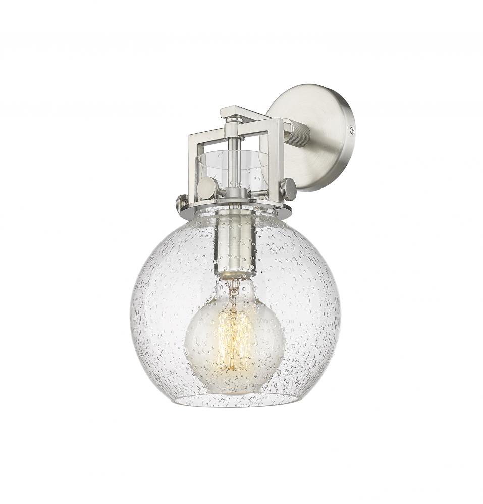 Newton Sphere - 1 Light - 8 inch - Satin Nickel - Sconce