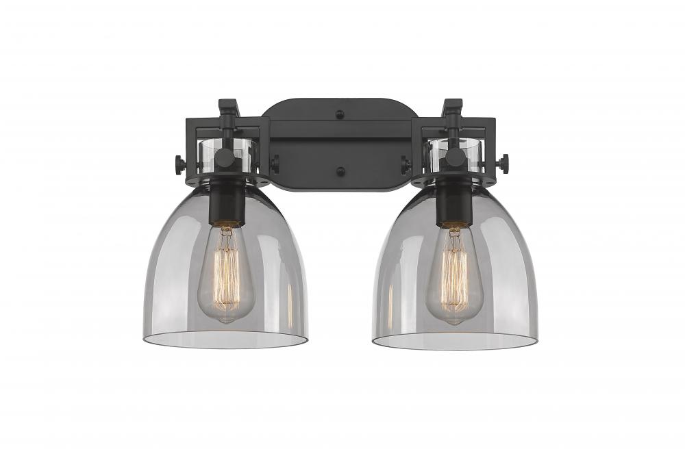 Newton Bell - 2 Light - 17 inch - Matte Black - Bath Vanity Light