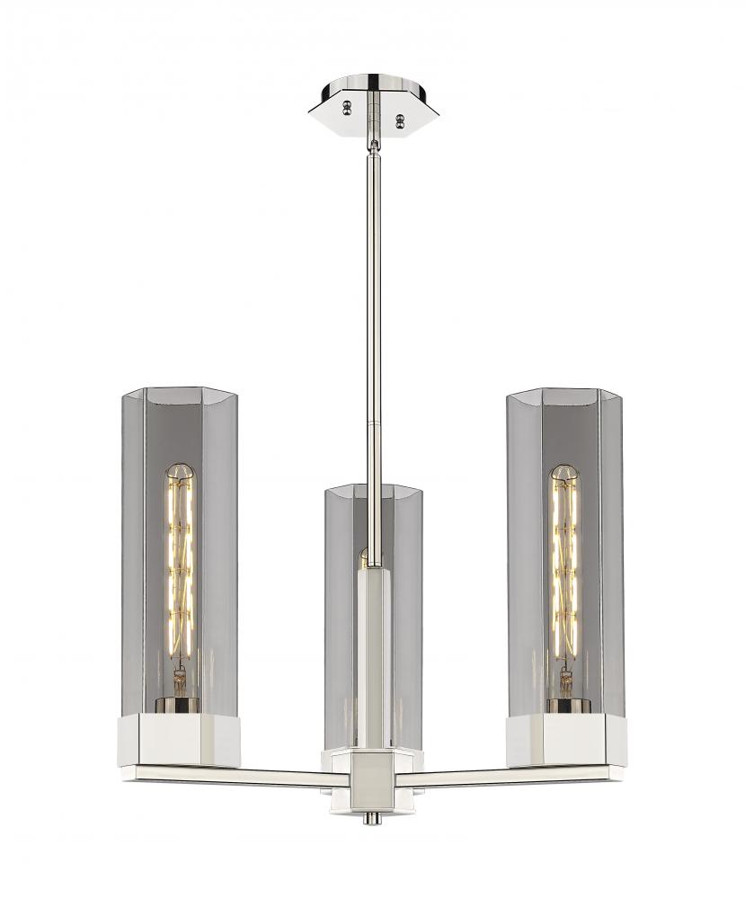 Claverack - 3 Light - 22 inch - Polished Nickel - Pendant