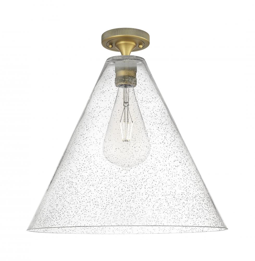 Crown Point - 1 Light - 16 inch - Brushed Brass - Flush Mount