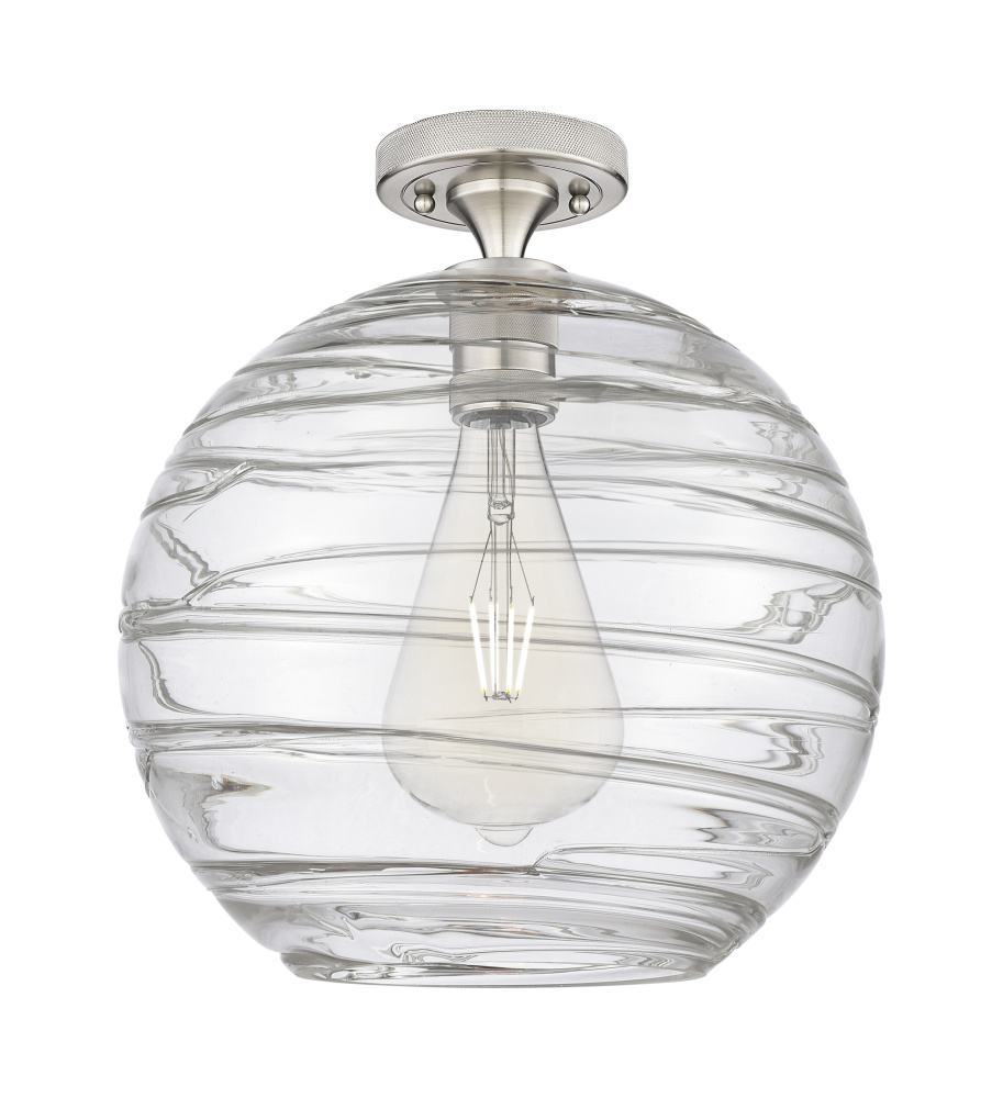 Crown Point - 1 Light - 12 inch - Satin Nickel - Flush Mount