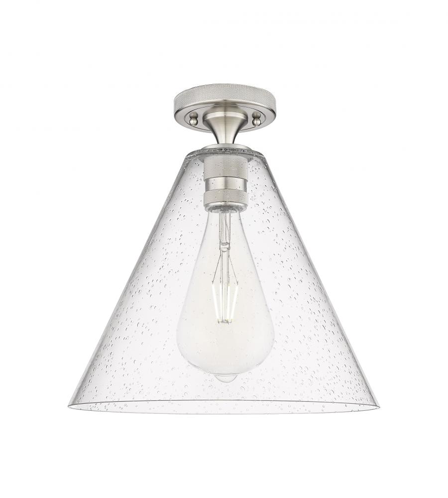 Crown Point - 1 Light - 12 inch - Satin Nickel - Flush Mount