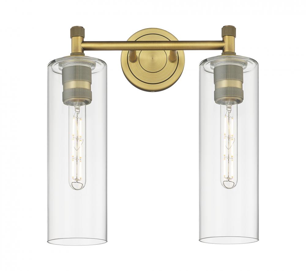 Crown Point - 2 Light - 14 inch - Brushed Brass - Bath Vanity Light