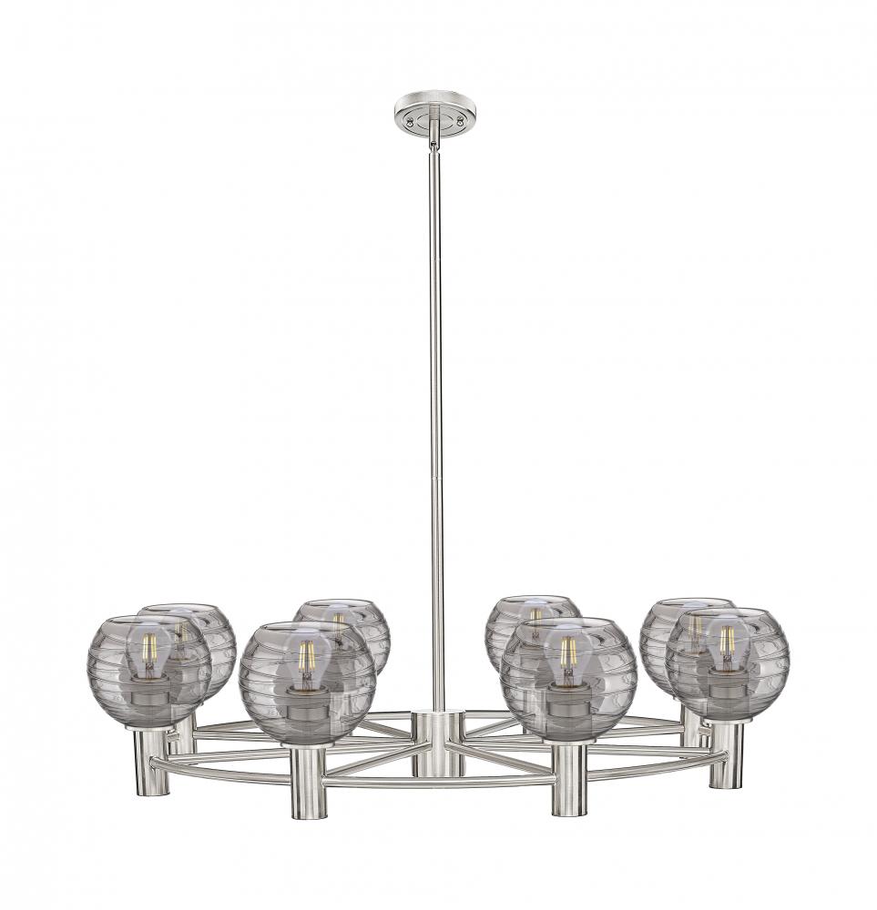 Crown Point - 8 Light - 36 inch - Satin Nickel - Chandelier