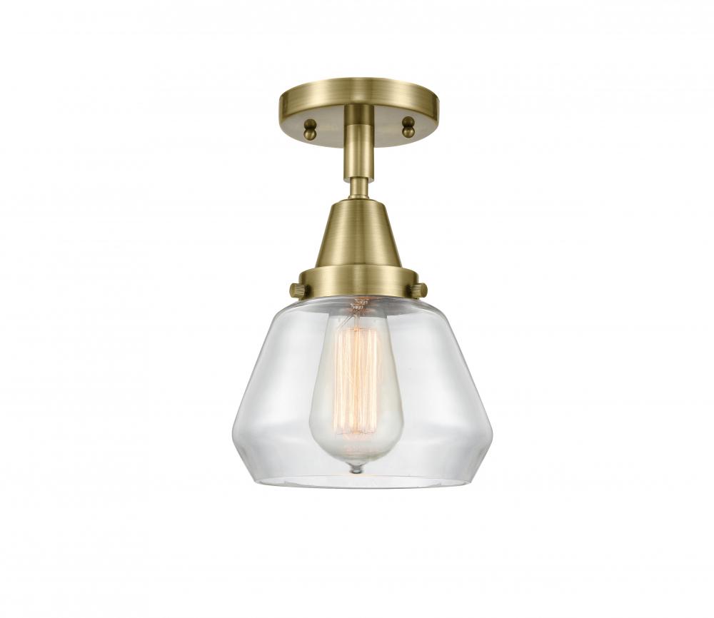 Fulton - 1 Light - 7 inch - Antique Brass - Flush Mount