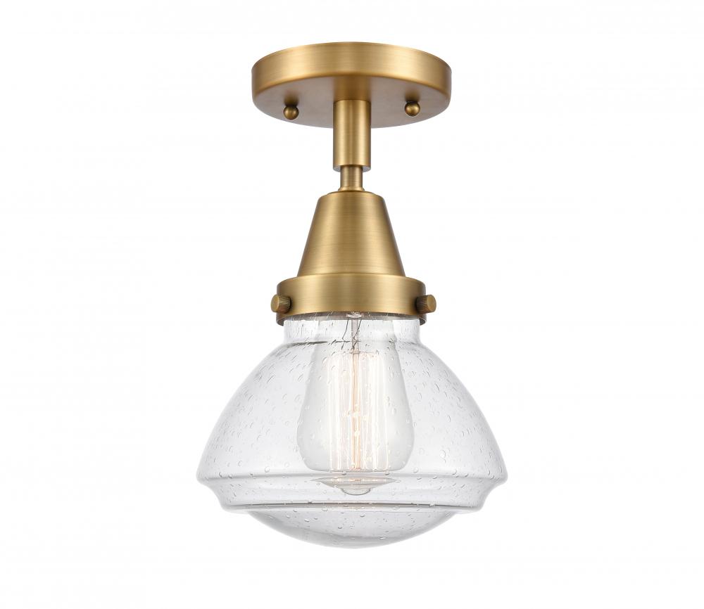 Olean - 1 Light - 7 inch - Brushed Brass - Flush Mount