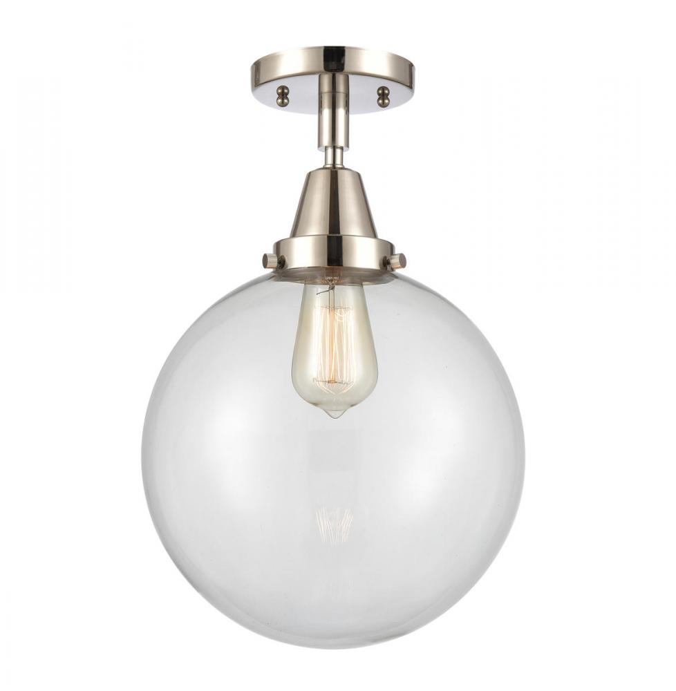 Beacon - 1 Light - 10 inch - Polished Nickel - Flush Mount