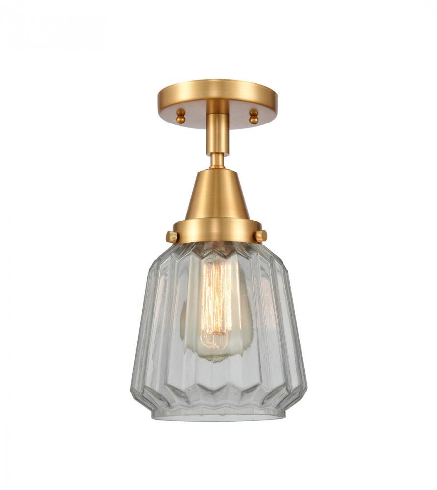 Chatham - 1 Light - 7 inch - Satin Gold - Flush Mount