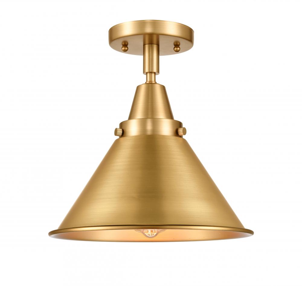 Briarcliff - 1 Light - 10 inch - Satin Gold - Flush Mount