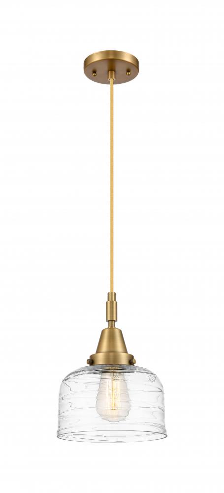 Bell - 1 Light - 8 inch - Brushed Brass - Mini Pendant