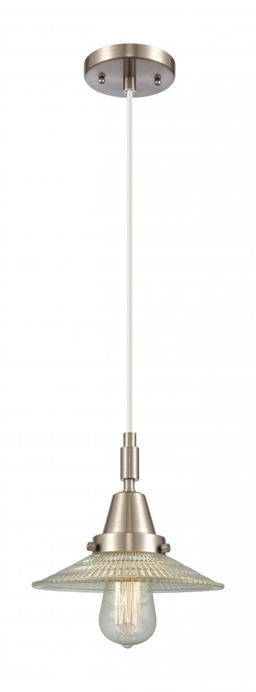 Halophane - 1 Light - 9 inch - Brushed Satin Nickel - Mini Pendant
