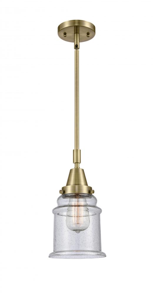 Canton - 1 Light - 7 inch - Antique Brass - Mini Pendant