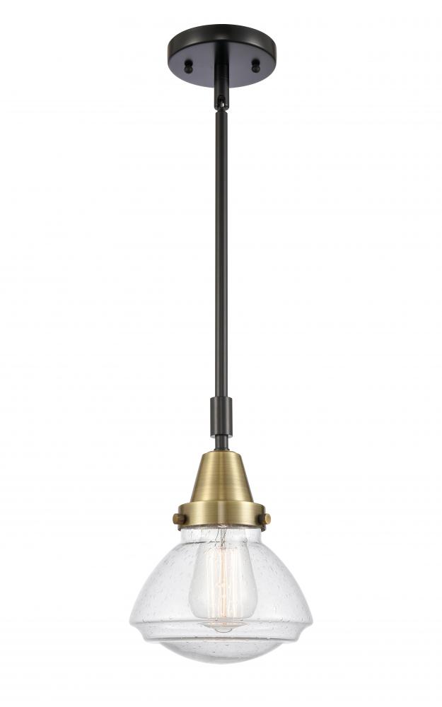 Olean - 1 Light - 7 inch - Black Antique Brass - Mini Pendant