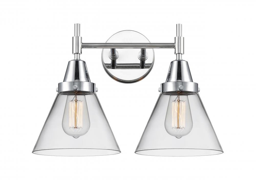 Cone - 2 Light - 17 inch - Polished Chrome - Bath Vanity Light