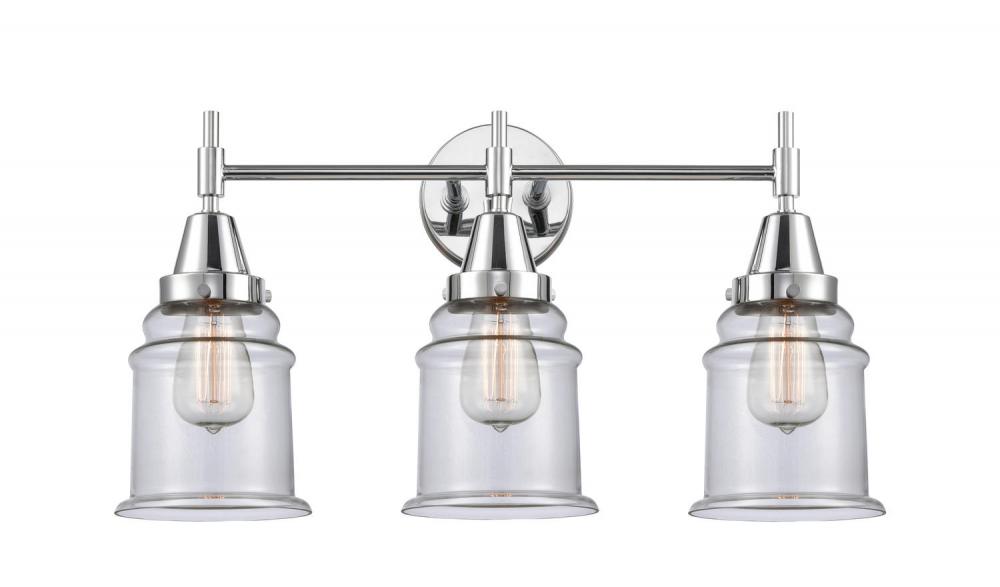 Canton - 3 Light - 24 inch - Polished Chrome - Bath Vanity Light