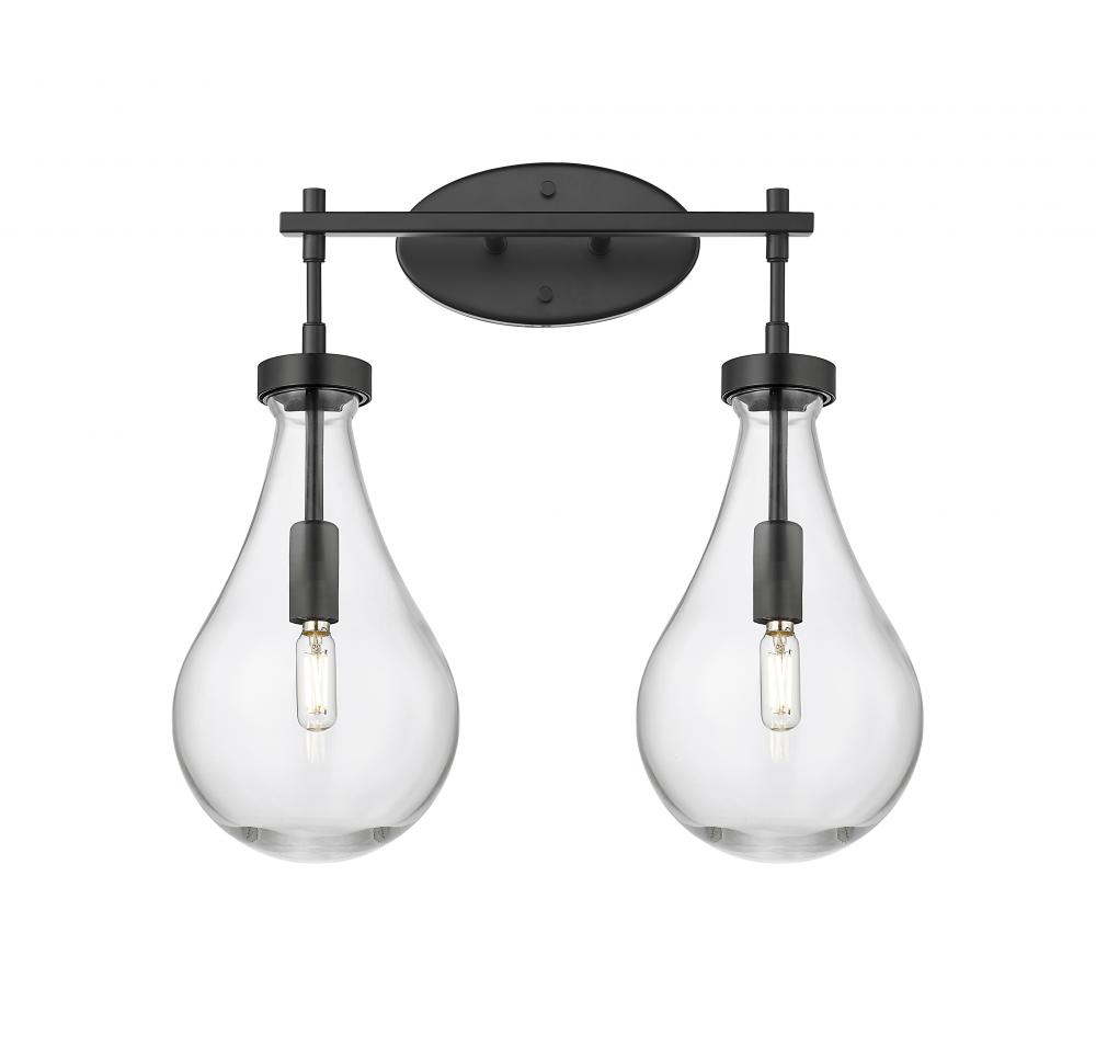 Owego - 2 Light - 17 inch - Matte Black - Bath Vanity Light