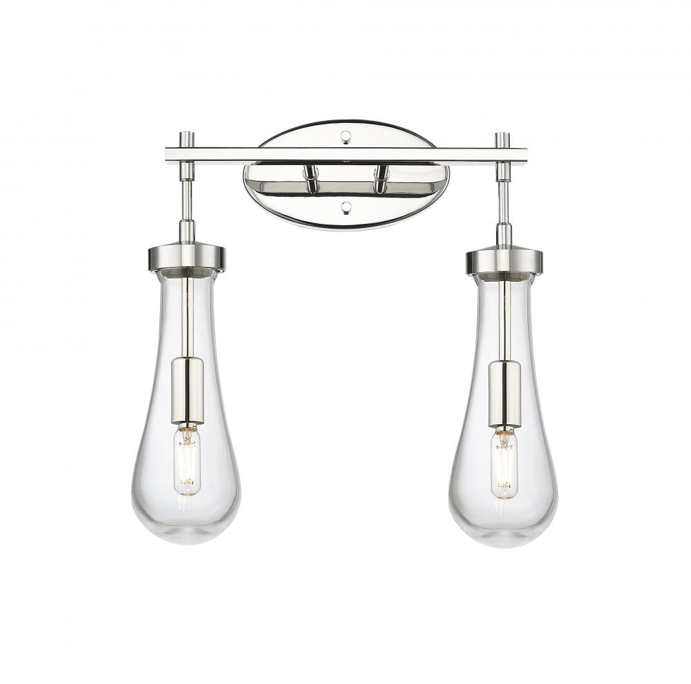 Owego - 2 Light - 17 inch - Polished Nickel - Bath Vanity Light