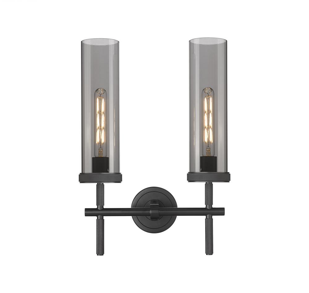 Lincoln - 2 Light - 14 inch - Matte Black - Bath Vanity Light