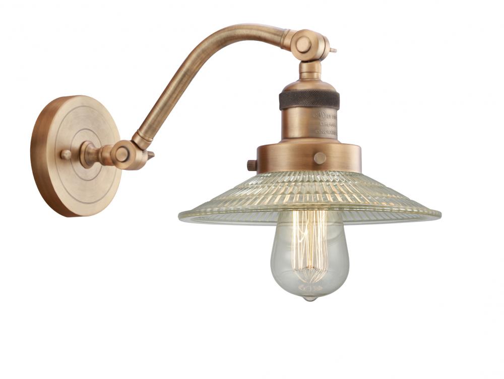 Halophane - 1 Light - 9 inch - Brushed Brass - Adjustable Sconce