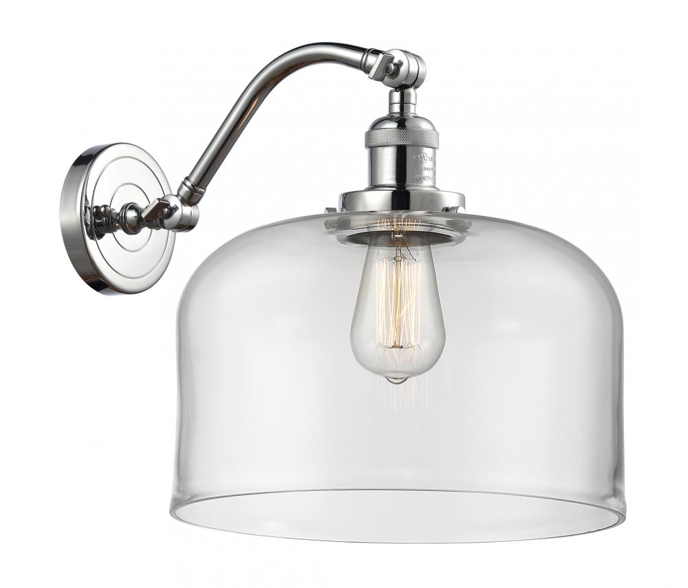 Bell - 1 Light - 12 inch - Polished Chrome - Adjustable Sconce