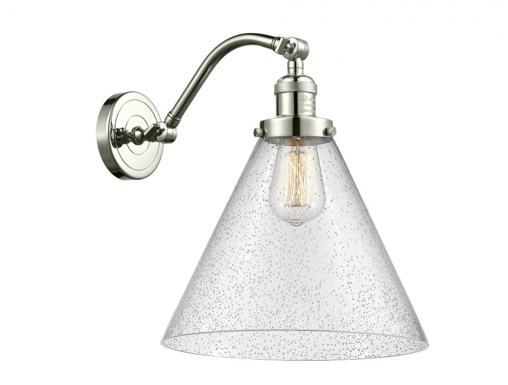 Cone - 1 Light - 12 inch - Polished Nickel - Sconce